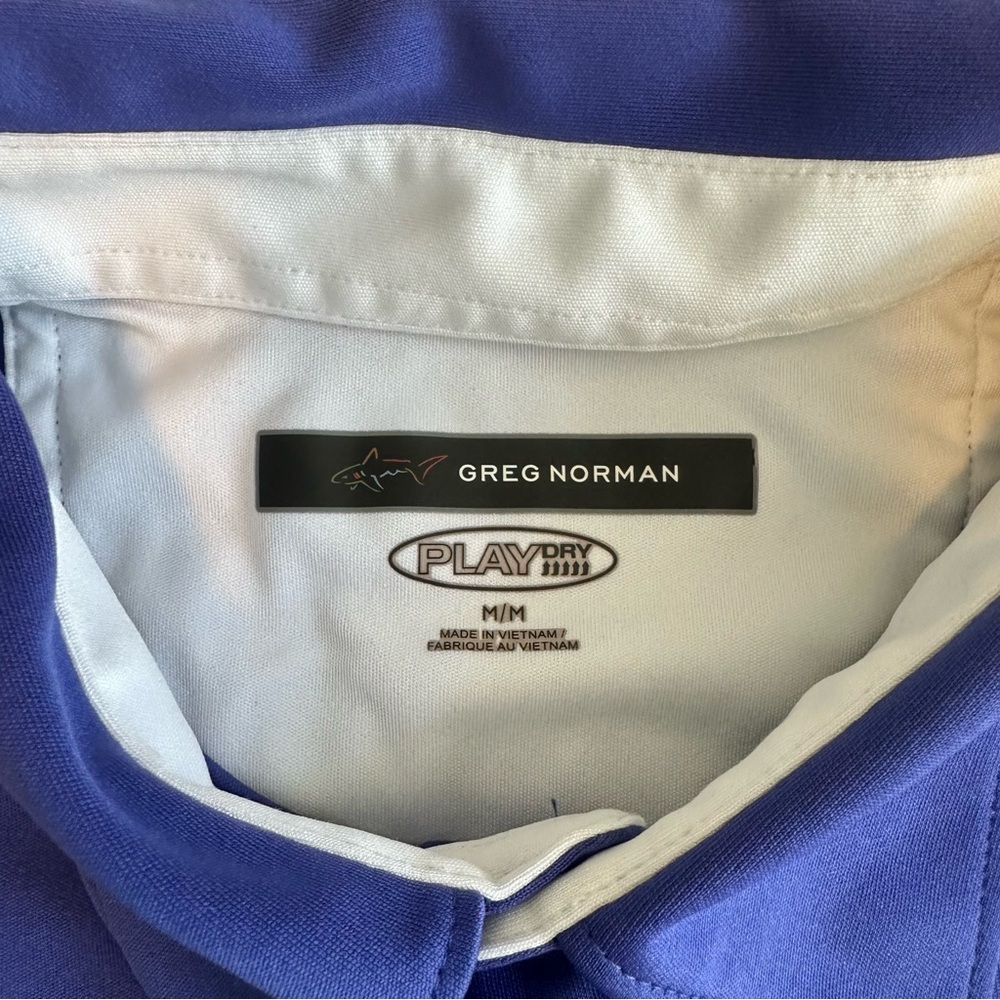 Greg Norman Collection Blue Polo Shirt - Picture 4 of 10